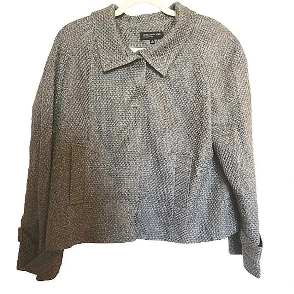 NWOT Jones New York gray long-sleeved blazer Size 14 - Picture 1 of 5